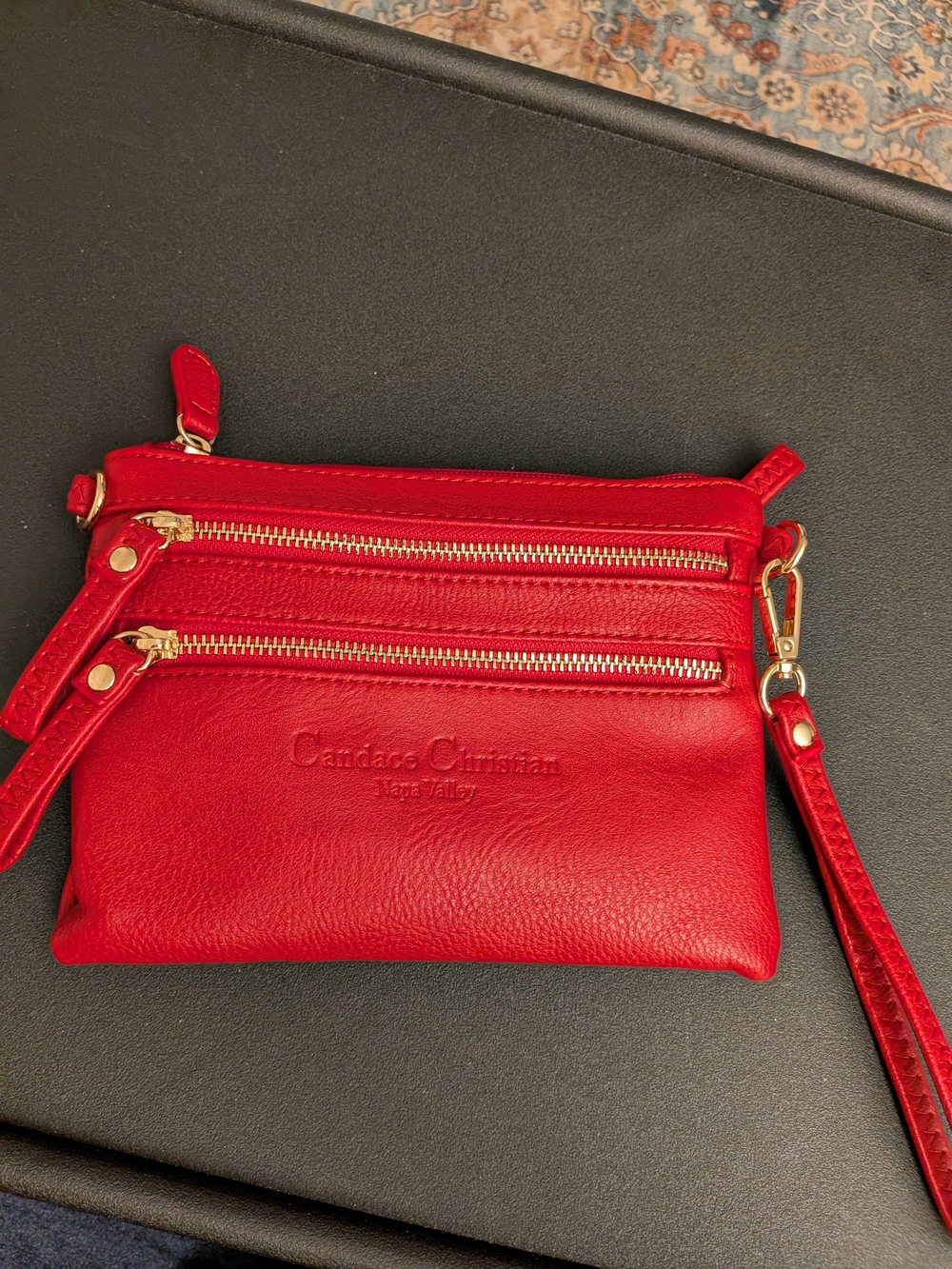 New Candace Christian Napa Valley Red Chloe Small Crossbody Includes Long Strap